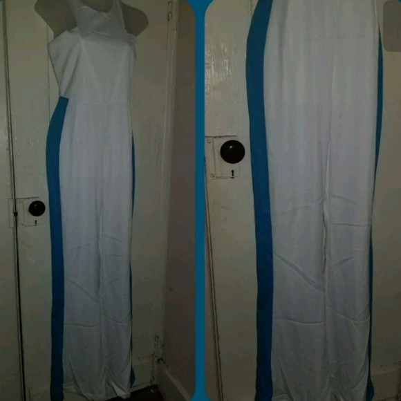 Foxiedox BIANCA Colorblock flared Jumpsuit onesie retro disco 70s insp - Picture 4 of 13